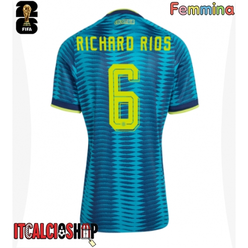Colombia Richard Rios #6 Seconda Maglia Femmina Mondiali 2026 Manica Corta